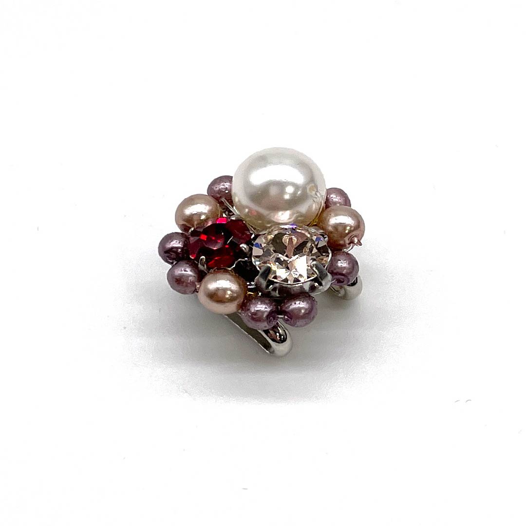 (New old stock) Obi clasp, other, casual, pearl, rhinestone, new old stock, length approx. 2cm, width approx. 2cm, S rank, pink, 1137001142913