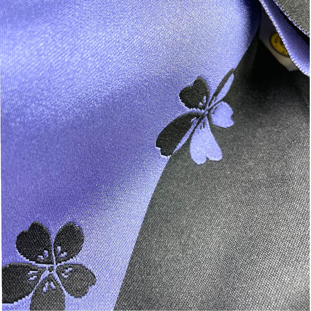 作り帯 ポリエステル 竜胆色(りんどういろ) 桜 花びら 浴衣用 Sランク 青系 1131000502917