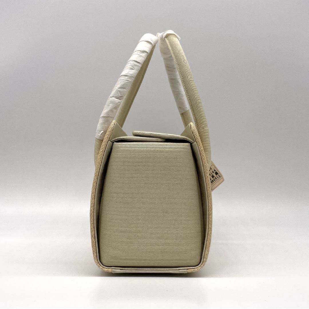(新古品)和装バッグ カジュアル NEWランク 和紙 利休バッグ 茶系 113900085114