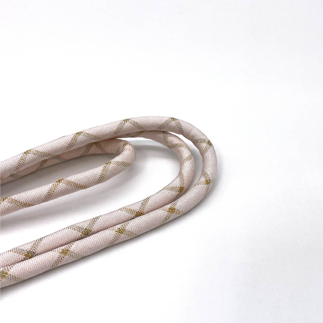 (新品)帯締め 正絹 NEWランク 桜色(さくらいろ) 京くみひも 小田巻 長さ約156.5cm 幅約0.7cm カジュアル ピンク系 1135005371313