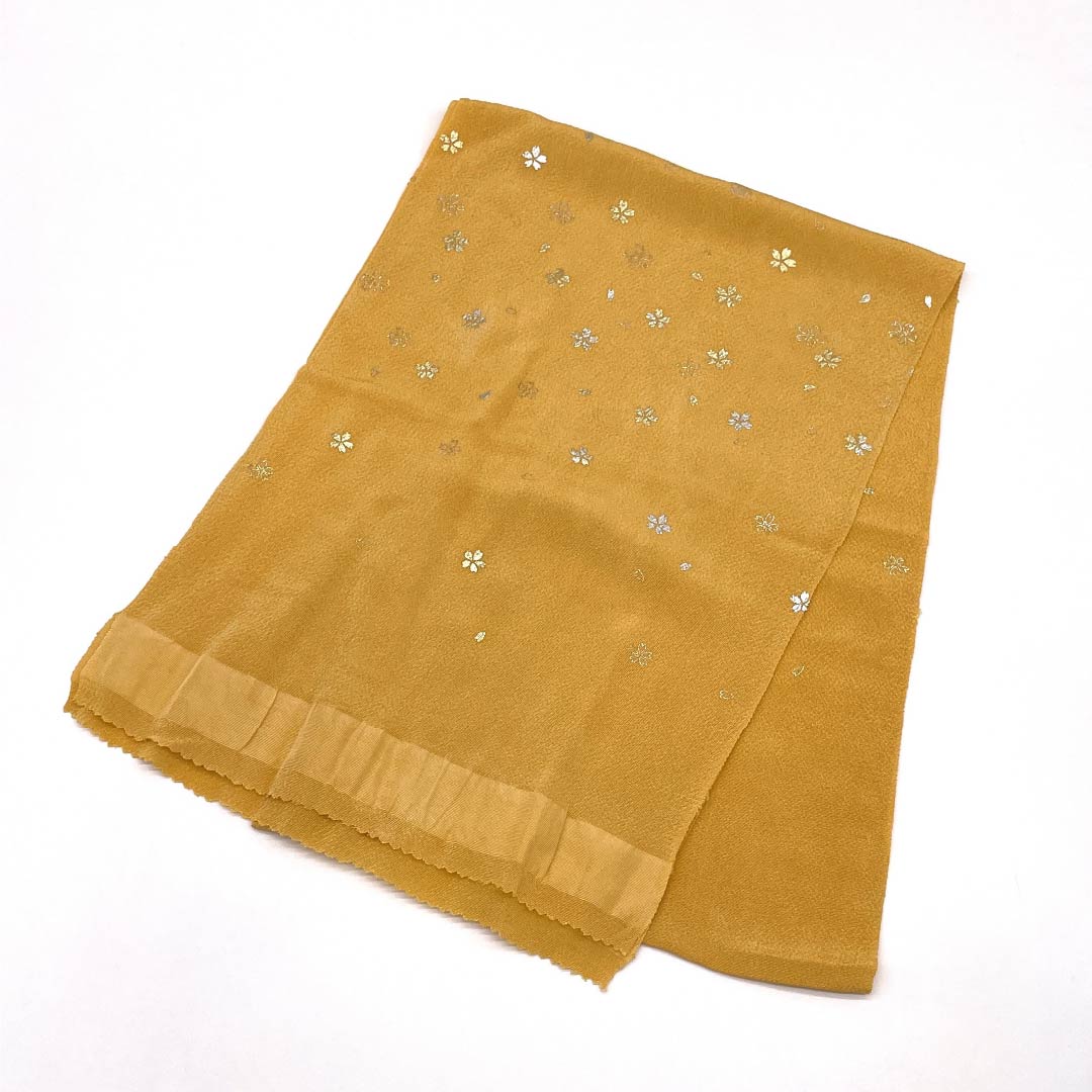 (新古品) 帯締め・帯揚げセット 正絹 Sランク 人参色(にんじんいろ) 忘れ草色(わすれぐさいろ) 長さ約160cm 幅約1cm カジュアル 黄系 1141000072323