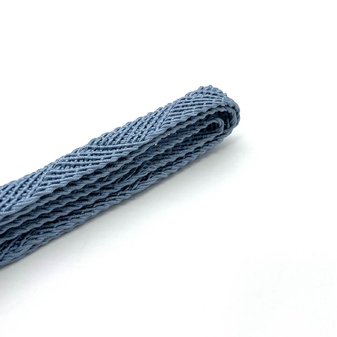 帯締め 正絹 Sランク 朧花色(おぼろはないろ) 平組 夏用 長さ約160cm 幅約1.5cm セミフォーマル 青系 1135006242317