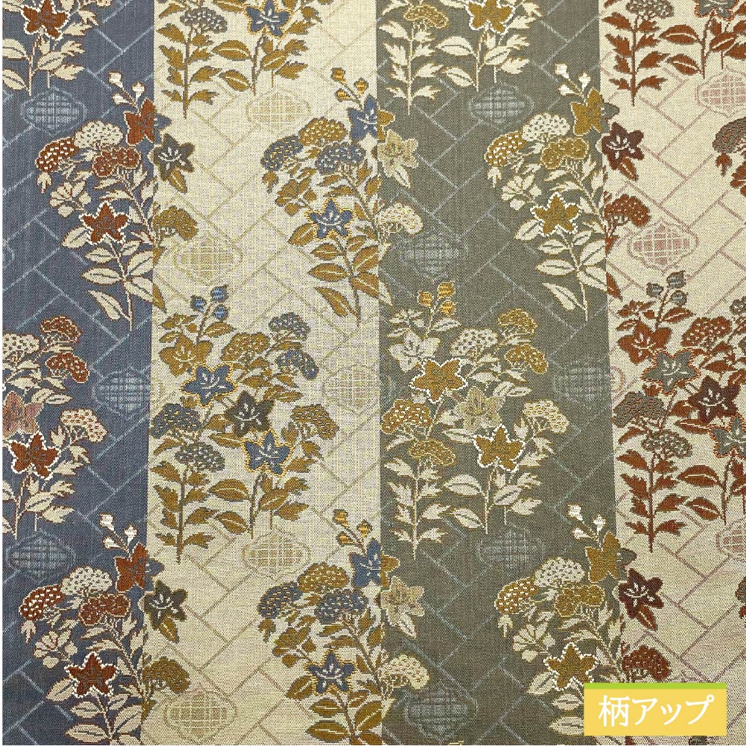 袋帯 正絹 蕎麦切色(そばきりいろ) 花模様 檜垣 京袋帯 帯丈372cm Sランク 全通 カジュアル ベージュ系 1123012792325