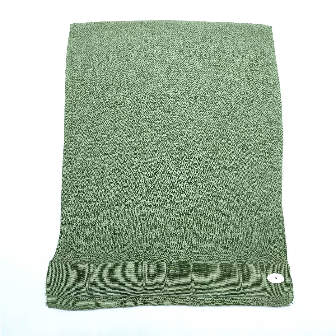 (新古品) 帯揚げ 正絹 フォーマル 裏葉色(うらはいろ) ちりめん 無地 振袖用 長さ約164cm 幅約27.5cm Sランク 緑系 1136000052919