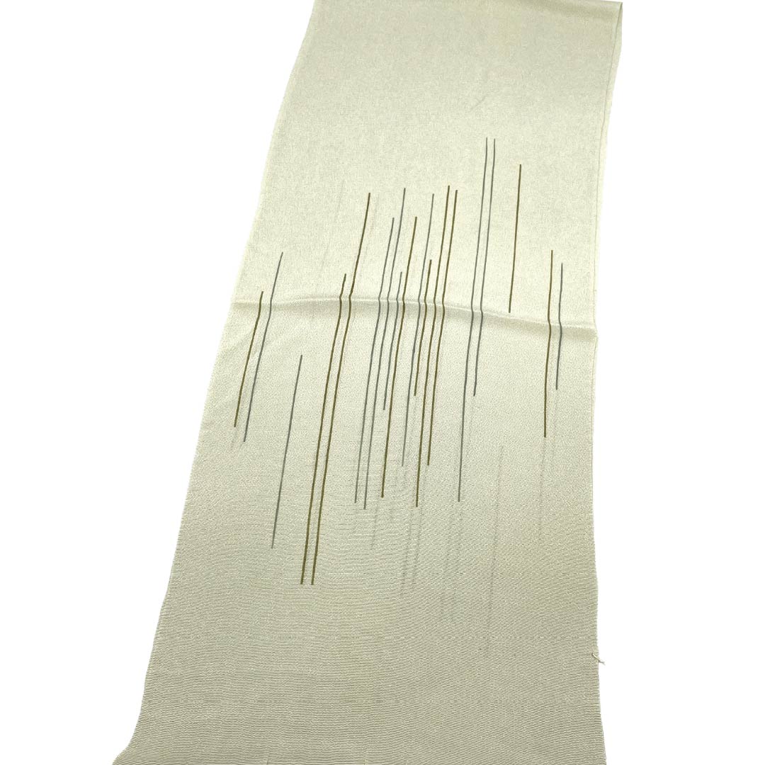 帯揚げ 正絹 Sランク カジュアル 裏柳色(うらやなぎいろ) 直線 長さ約168cm 幅約30cm 緑系 1136003912919