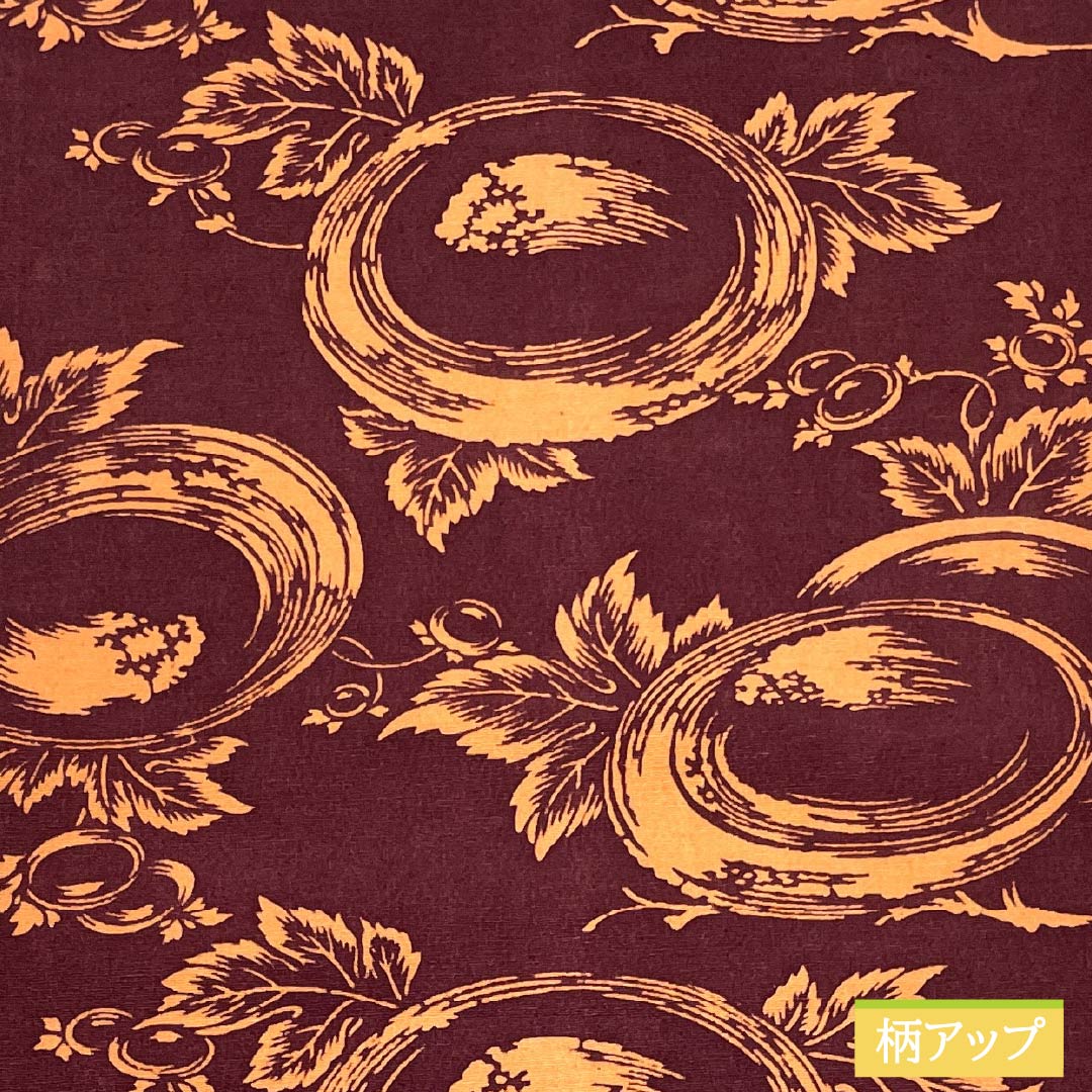 名古屋帯 小豆茶色(あずきちゃいろ) リバーシブル 染め帯 万寿菊 帯丈356cm 正絹 Aランク 全通 カジュアル 茶系 1124008223314 開き仕立て