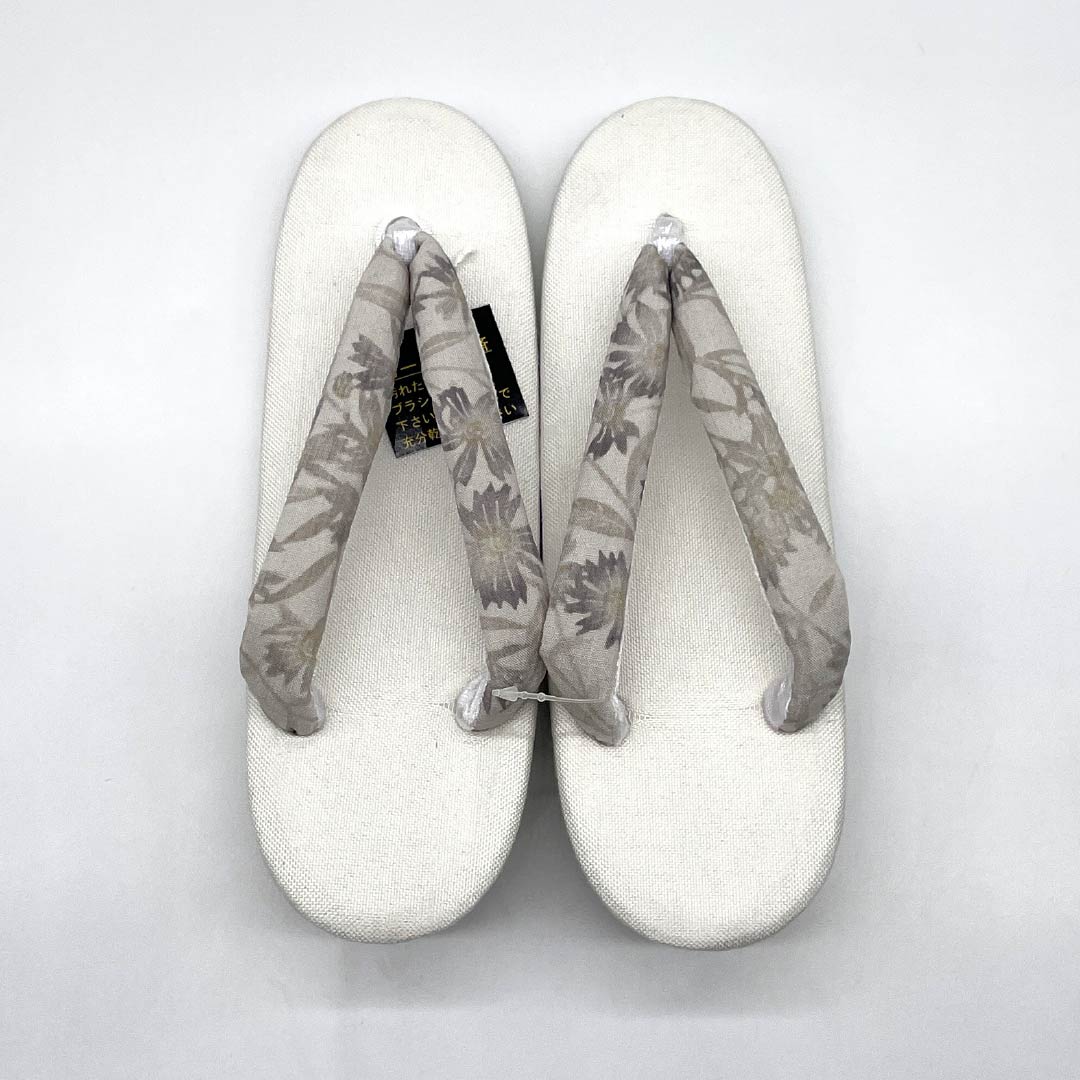 (New) Zori Sandals, Linen, NEW Rank, Summer Zori, Linen Zori, Made in Japan, For Summer, Length 24cm, L size, White color, 1122001551411
