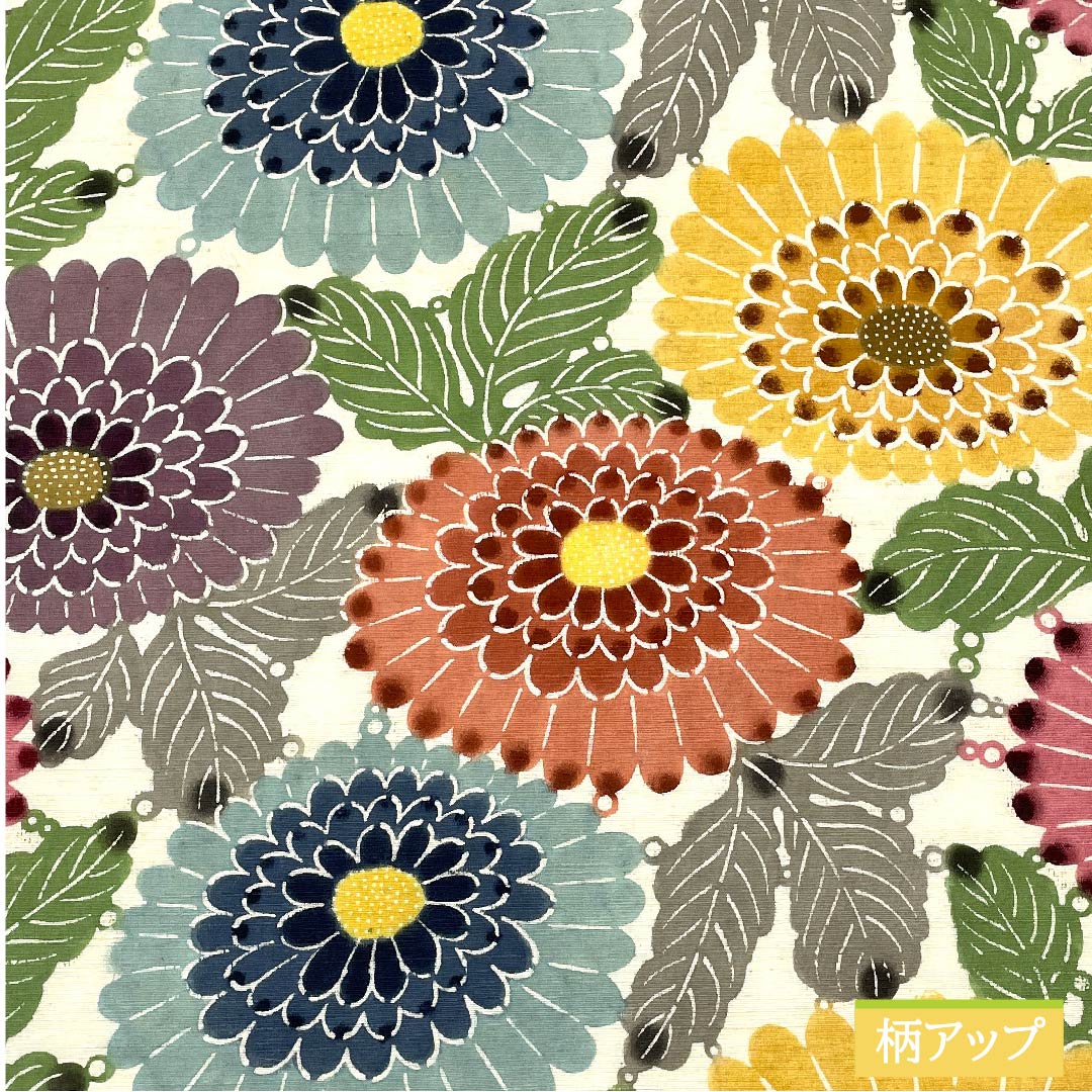 名古屋帯 正絹 生成り色(きなりいろ) 花柄 菊 帯丈348cm Aランク 六通 カジュアル 白系 1124006373311 名古屋仕立て