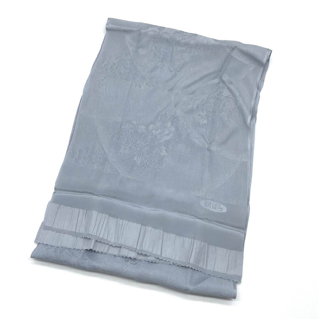 (新古品) 帯締め・帯揚げセット 正絹 NEWランク 薄鈍色(うすにびいろ) 喪服用 長さ約163cm 幅約1.5cm フォーマル グレー系 1141000201322