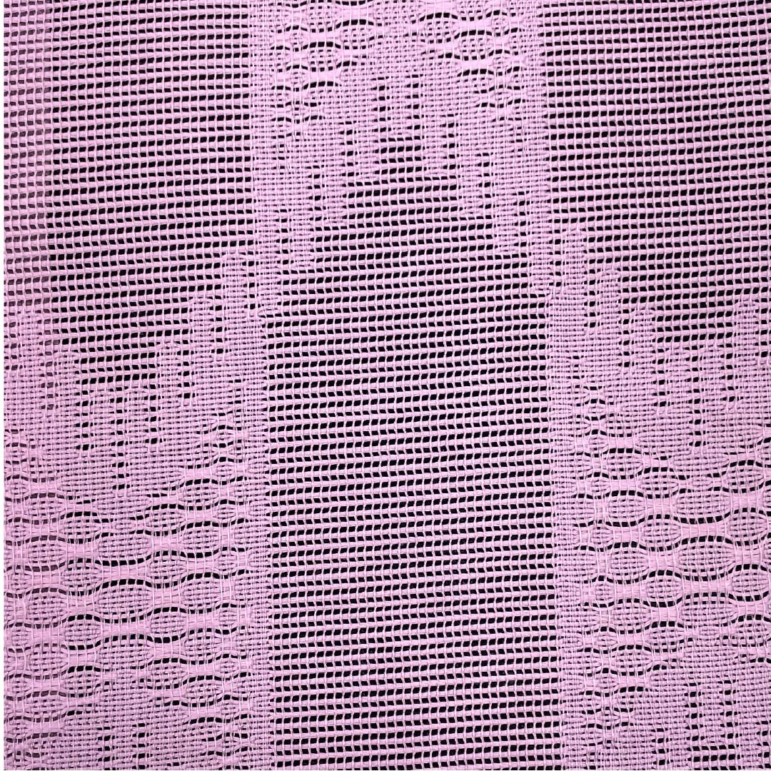 (未仕立)半幅帯 ポリエステル 帯丈386cm 南京藤色(なんきんふじいろ) 幾何学模様 桜 ウサギ リバーシブル 紫系 Sランク 1125001482320