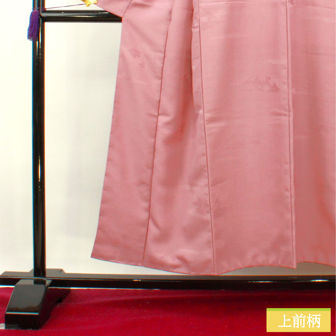 Plain color, polyester, length 151cm, sleeve length 61.5cm, Bijinsai color, washable kimono, auspicious motif, lined, B rank, purple, 1114001274220