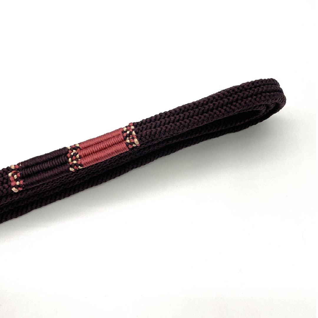 帯締め 正絹 Sランク 二人静色(ふたりしずかいろ) 長さ約164cm 幅約1cm カジュアル 紫系 1135005992320