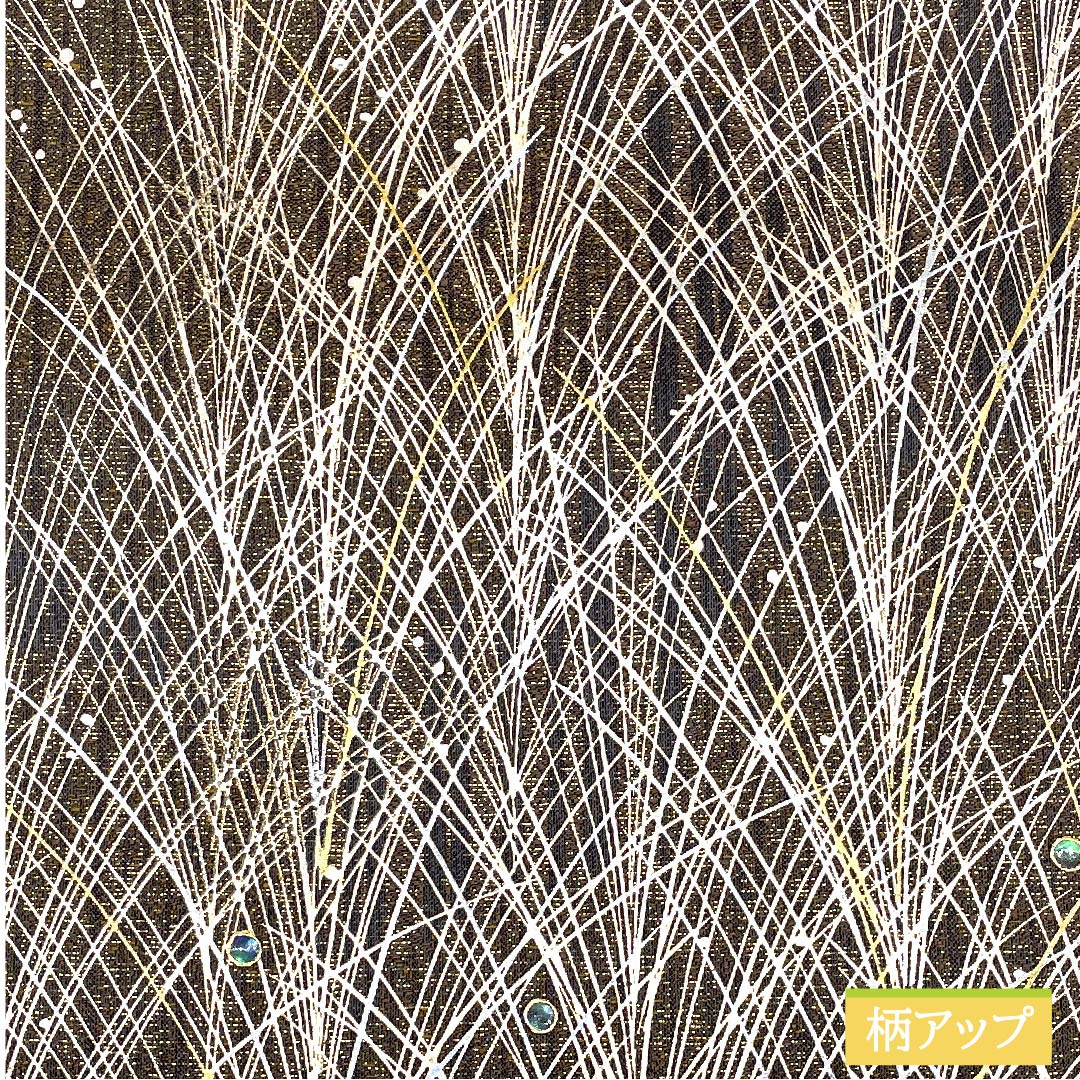 袋帯 正絹 鉛色(なまりいろ) 抽象模様 リバーシブル 帯丈451cm Sランク 六通 フォーマル グレー系 1123011292422