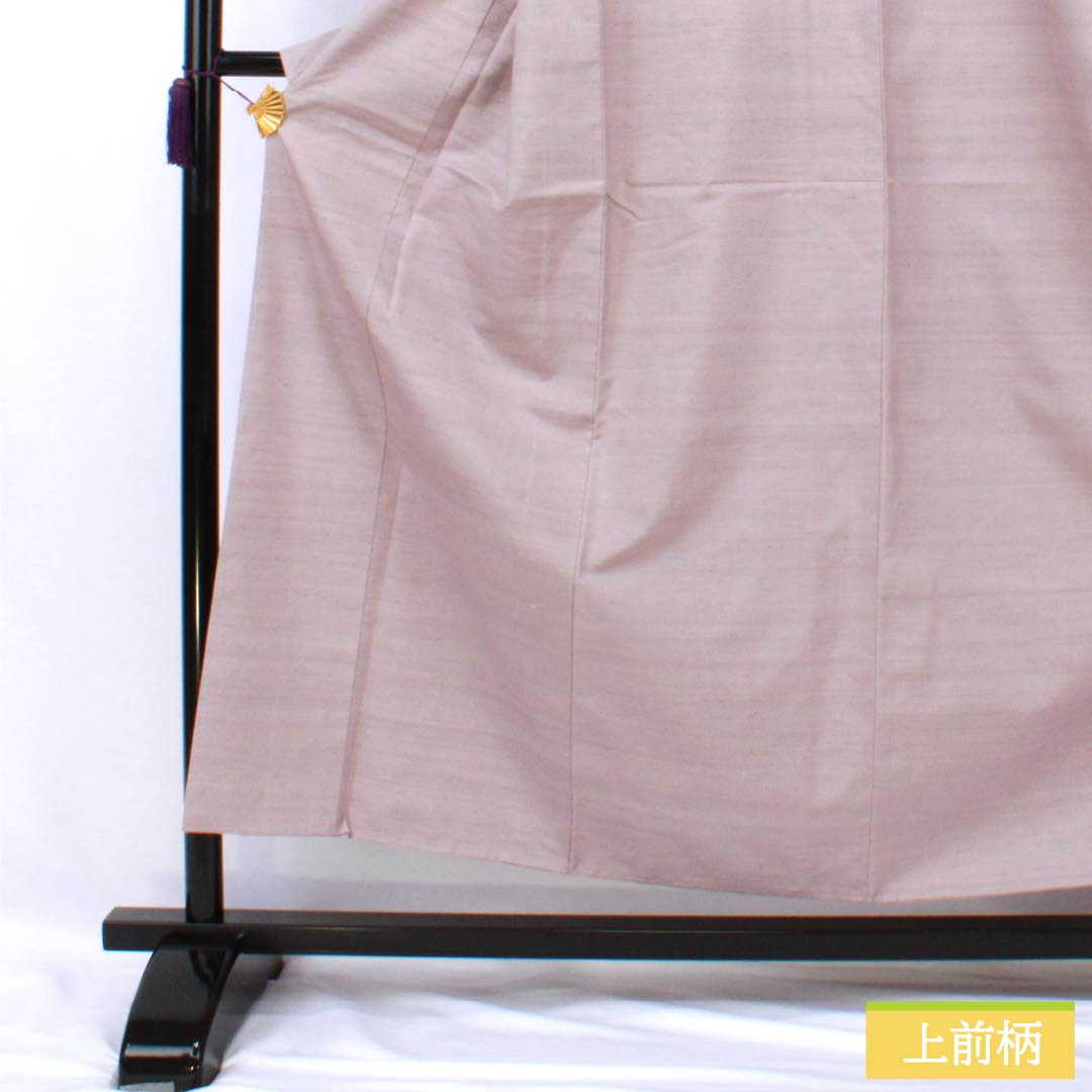 紬 正絹 Sランク 身丈155cm 裄丈63.5cm 桜鼠色(さくらねずいろ) 牛首紬 しつけ糸付き 無地 袷 紫系 1116004282320