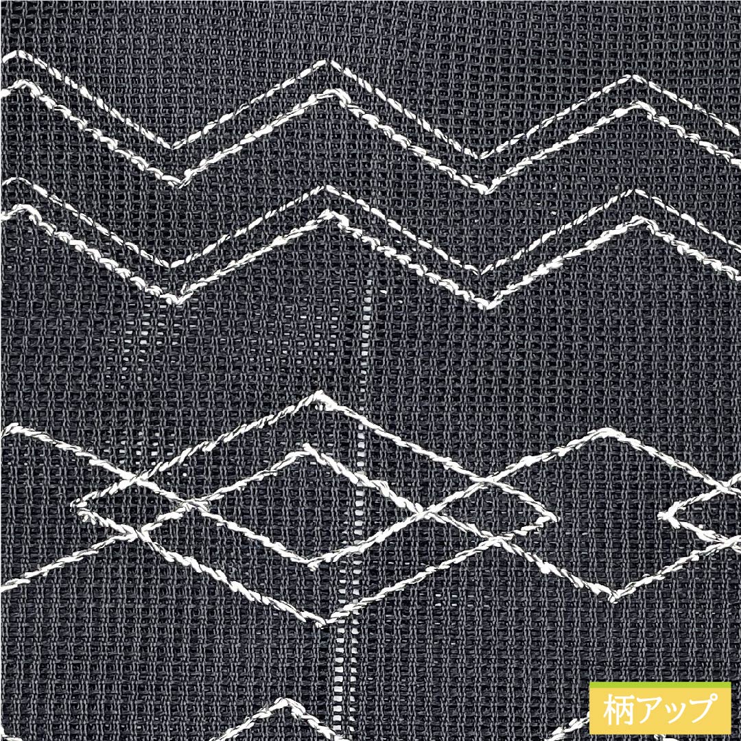 名古屋帯 黒色 夏帯 羅 幾何学模様 長尺 帯丈381cm 正絹 Sランク ポイント柄 カジュアル 黒系 1124005632310 名古屋仕立て