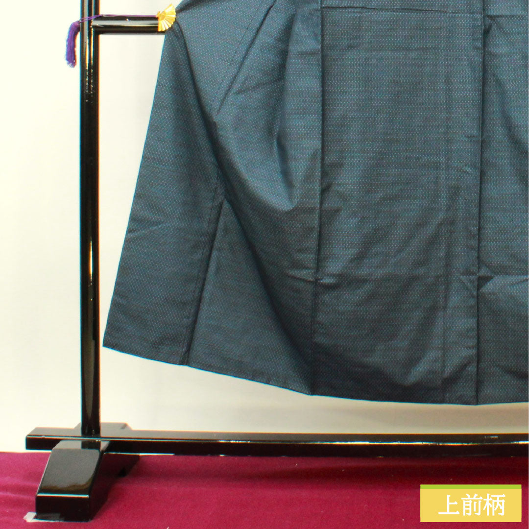 男物 正絹 身丈151cm 裄丈66.5cm 大島紬 緯総絣 Sランク 袷 紺系 1119000822518