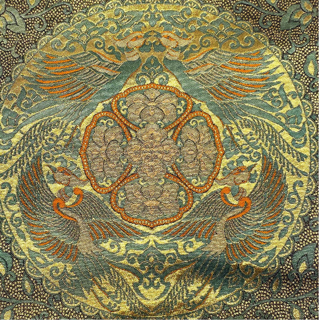 袋帯 金色 純金箔 手越本袋 宝相華 帯丈420cm 正絹 Aランク 六通 フォーマル 金系 1123003113321