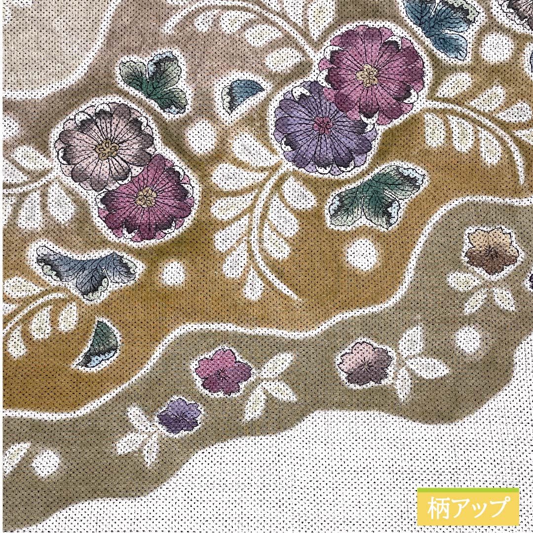 名古屋帯 正絹 灰白色色(かいはくしょくいろ) 辻ヶ花模様 白大島 古典柄 帯丈353cm Aランク ポイント柄 カジュアル 白系 1124006313311 名古屋仕立て