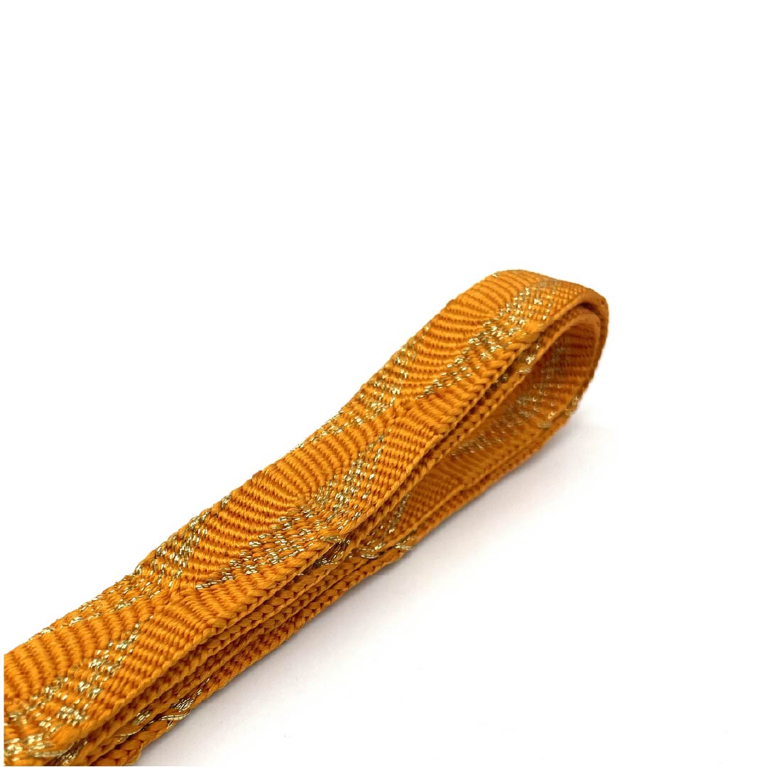 (新古品) 帯締め 正絹 橙色(だいだいいろ) 幅広め 長さ約162cm 幅約1.7cm フォーマル NEWランク 橙系 1135003411326