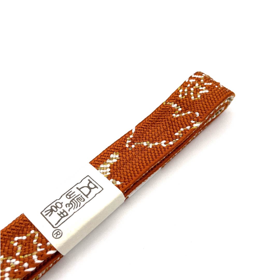 (新古品) 帯締め 正絹 四分紐 黄丹色(おうにいろ) 五嶋紐 江戸組紐 新古品 長さ約168cm 幅約1.5cm セミフォーマル Sランク 橙系 1135000832926
