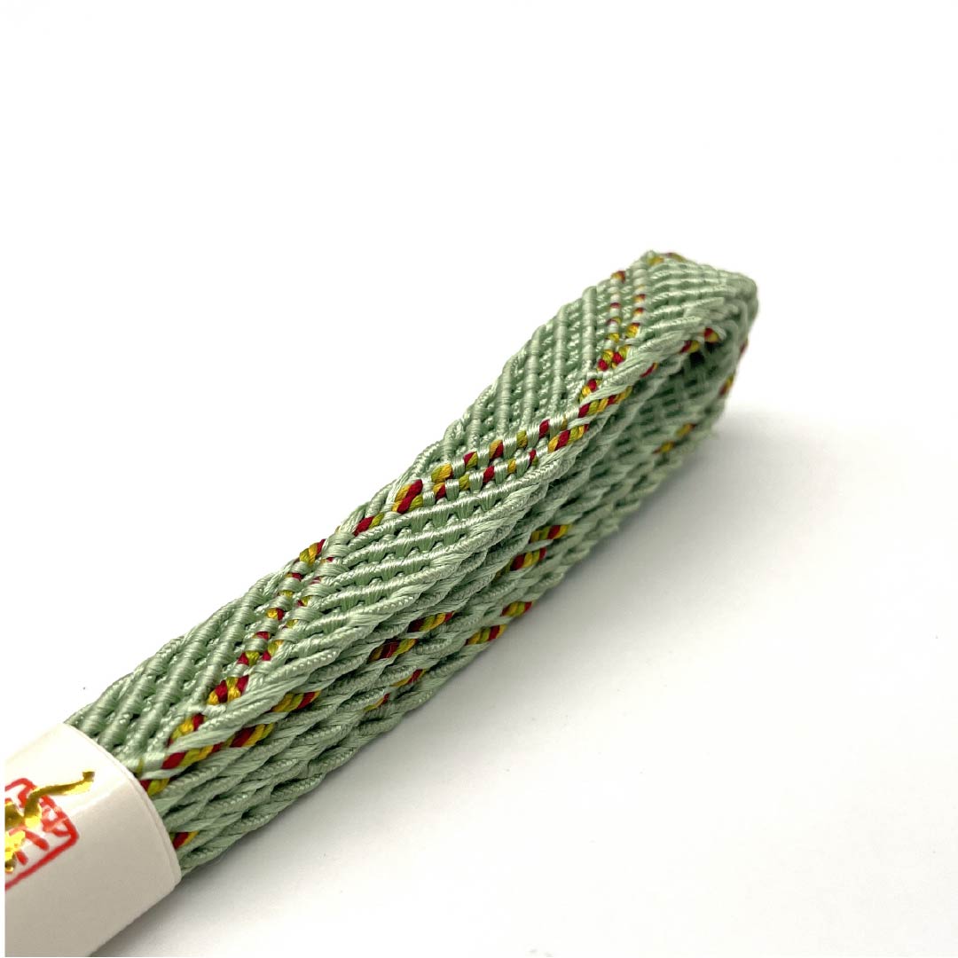 帯締め 正絹 四分紐 若緑色(わかみどりいろ) 夏用 単衣用 長さ約161.5cm 幅約1.4cm カジュアル Aランク 緑系 1135003243319