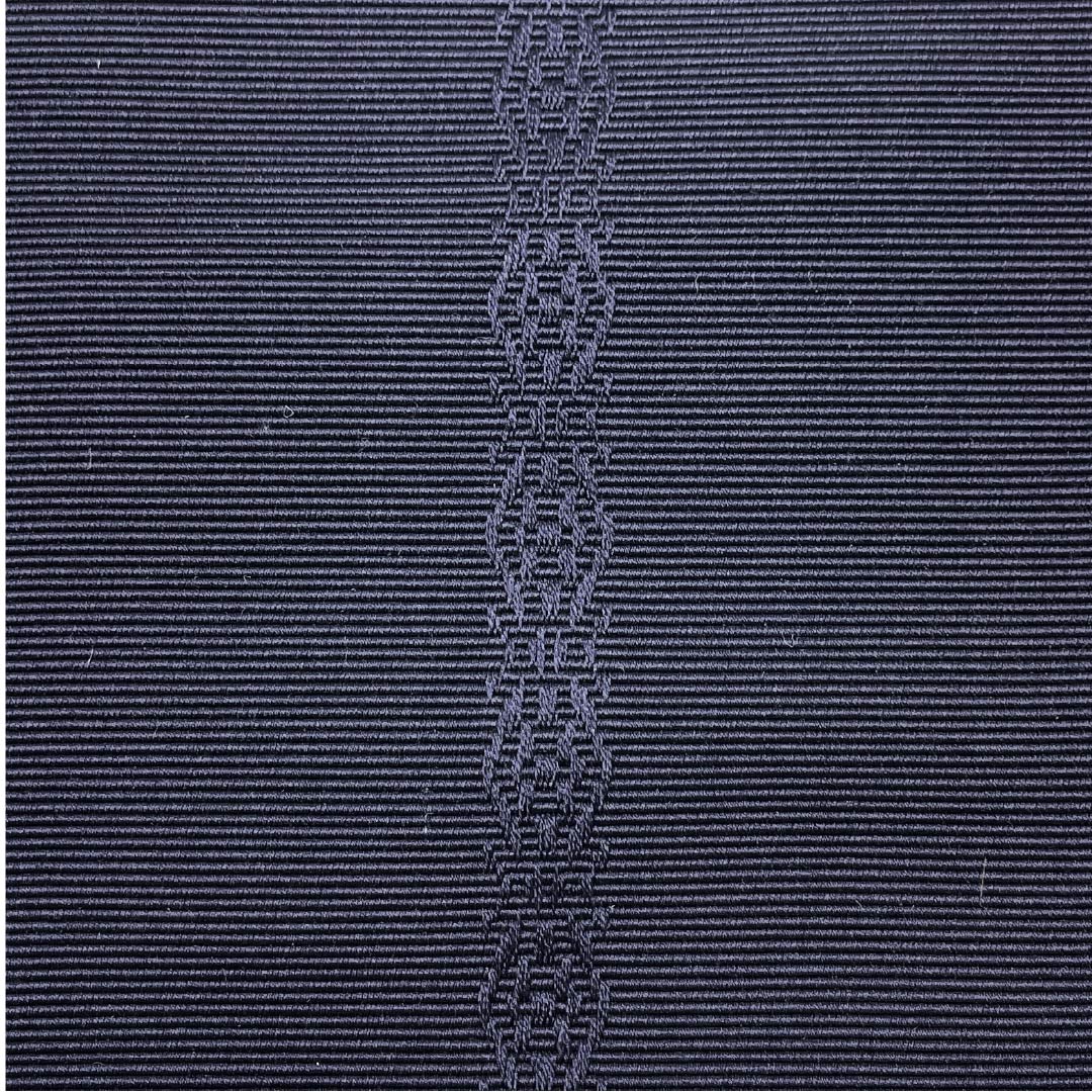 (未仕立)角帯 正絹 濃紺色(のうこんいろ) 博多織 献上柄 帯丈420cm 幅9.5cm Sランク 紺系 1134000372918