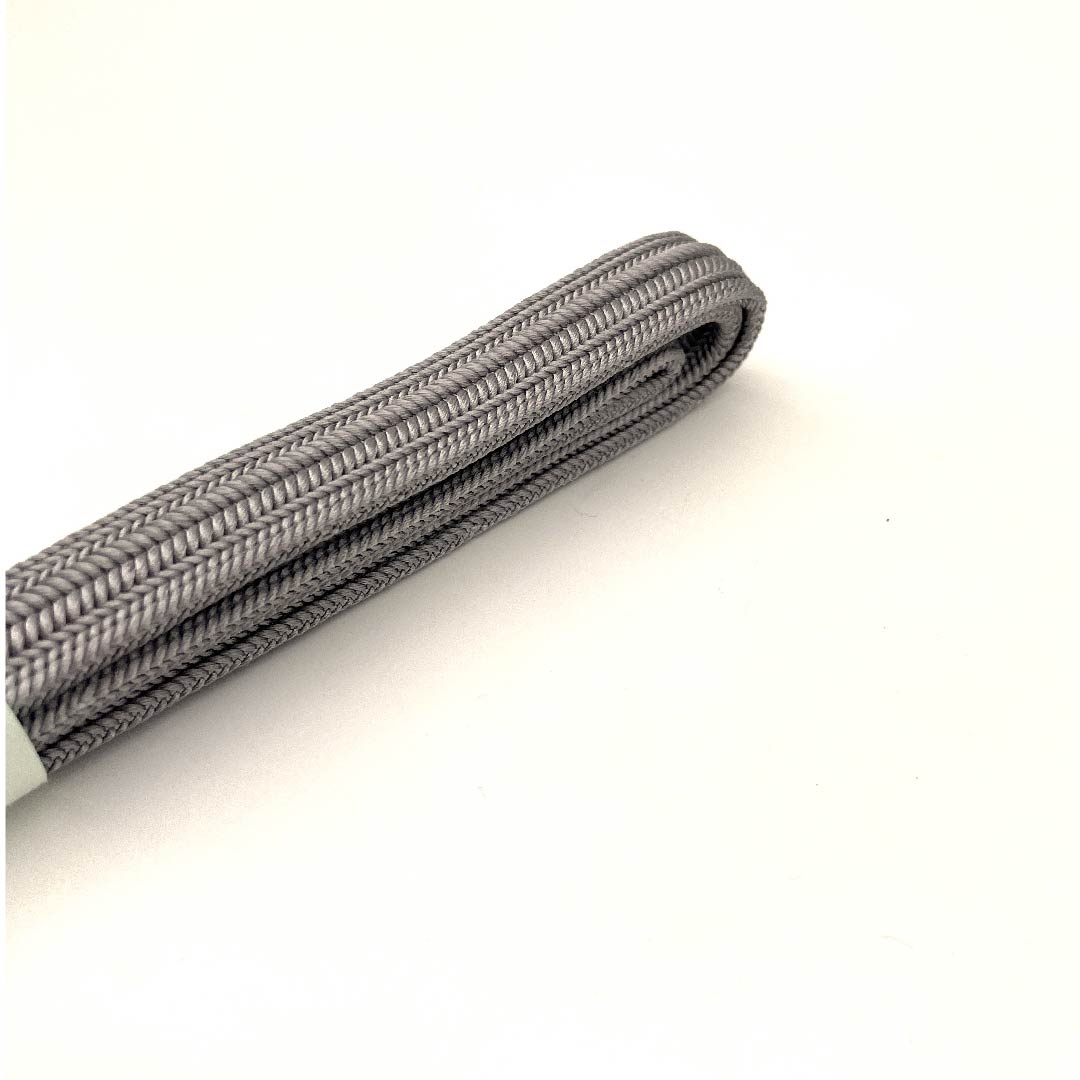 (新古品) 帯締め 正絹 四分紐 錫色(すずいろ) 柿しぶ染 新古品 長さ約159cm 幅約1.2cm カジュアル Sランク グレー系 1135002882322