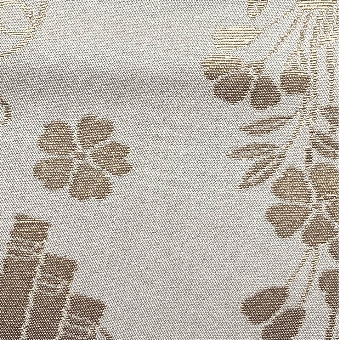 (未仕立)半幅帯 胡粉色(ごふんいろ) 花笩 新品未使用品 帯丈453cm 正絹 クリーム系 NEWランク 1125000321915