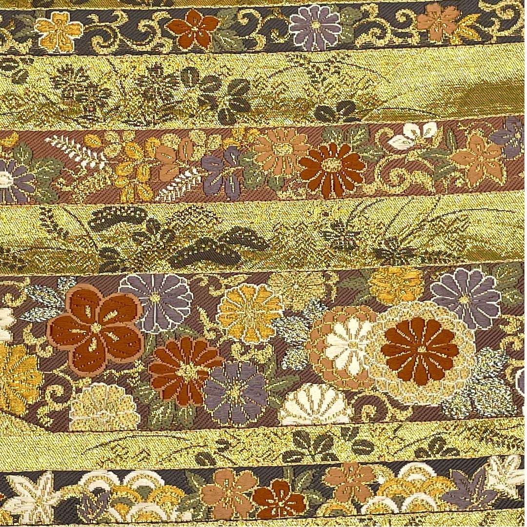 袋帯 金色 吉祥文様 古典柄 帯丈429cm 正絹 Sランク 六通 フォーマル 金系 1123009532321