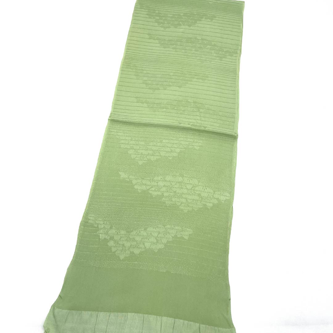 Obiage Silk S Rank Semi-Formal Light Green (Wakamidori-iro) Summer Flower Length approx. 165cm Width approx. 27cm Green 1136003122919
