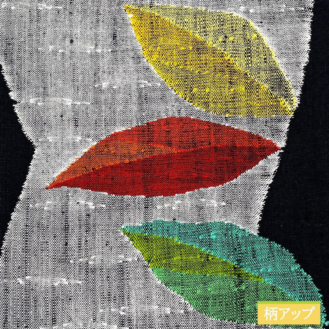 名古屋帯 銀白色色(ぎんはくしょくいろ) 落ち葉 帯丈360cm 正絹 Sランク ポイント柄 カジュアル グレー系 1124006442322 松葉仕立て