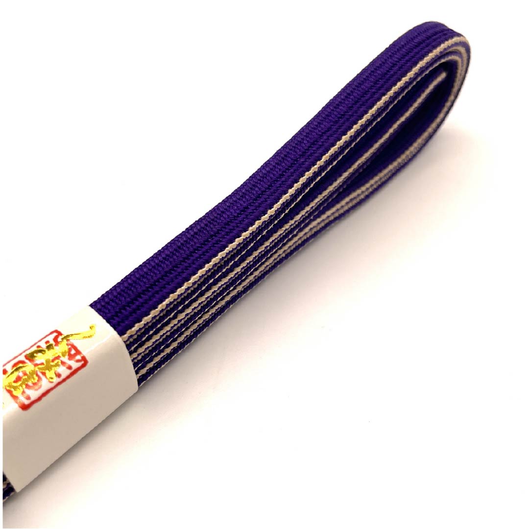 帯締め 正絹 三分紐 菫色(すみれいろ) 帯留め用 無地 長さ約147cm 幅約0.9cm カジュアル Sランク 紫系 1135003232320