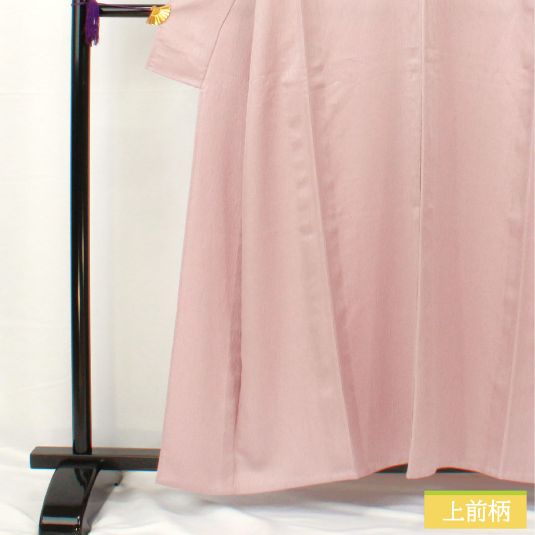 色無地 正絹 身丈159cm 裄丈63cm 葡萄色(えびいろ) 一つ紋 単衣 Sランク 紫系 1114001742320