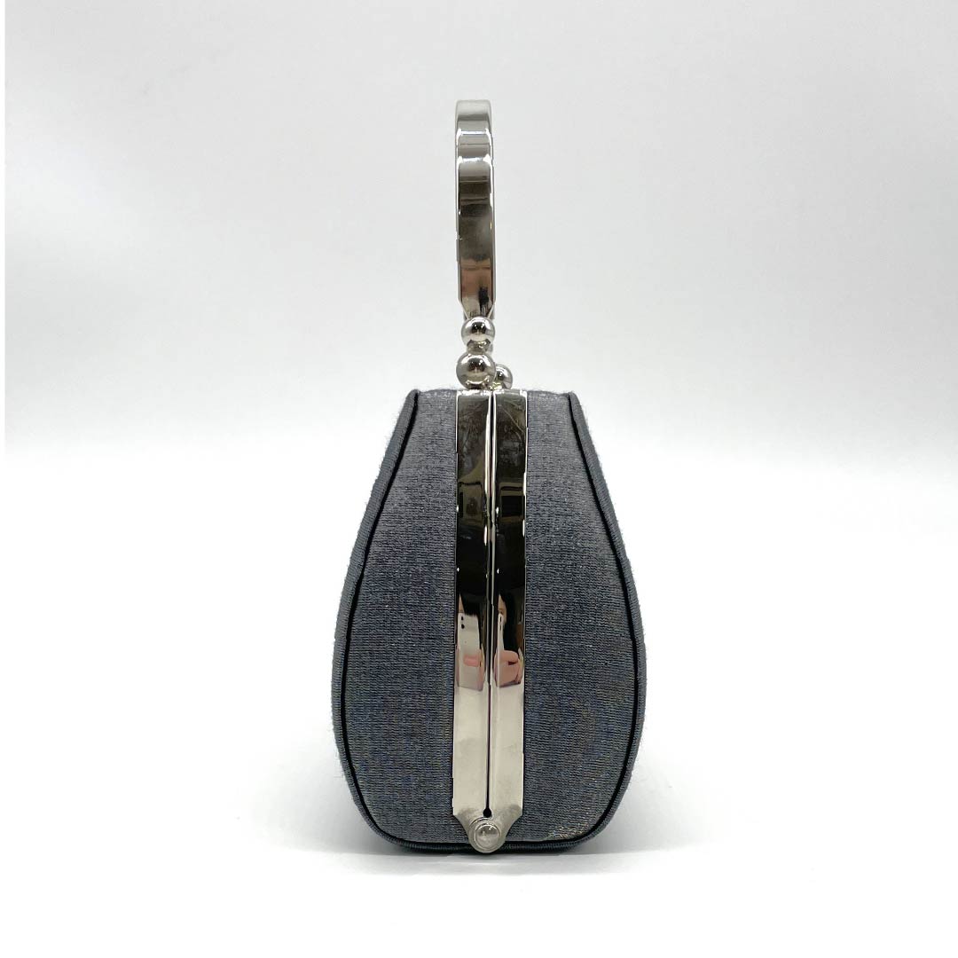 パーティバッグ セミフォーマル 錫色(すずいろ) グレー系 Aランク 113900002322