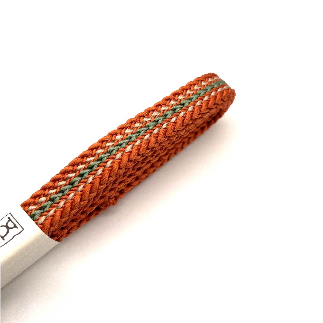 (New old stock) Silk obijime, quarter-length cord, reddish-brown, Goshima cord, Edo braid, long, length approx. 175cm, width approx. 1cm, casual, S rank, orange, 1135001372926