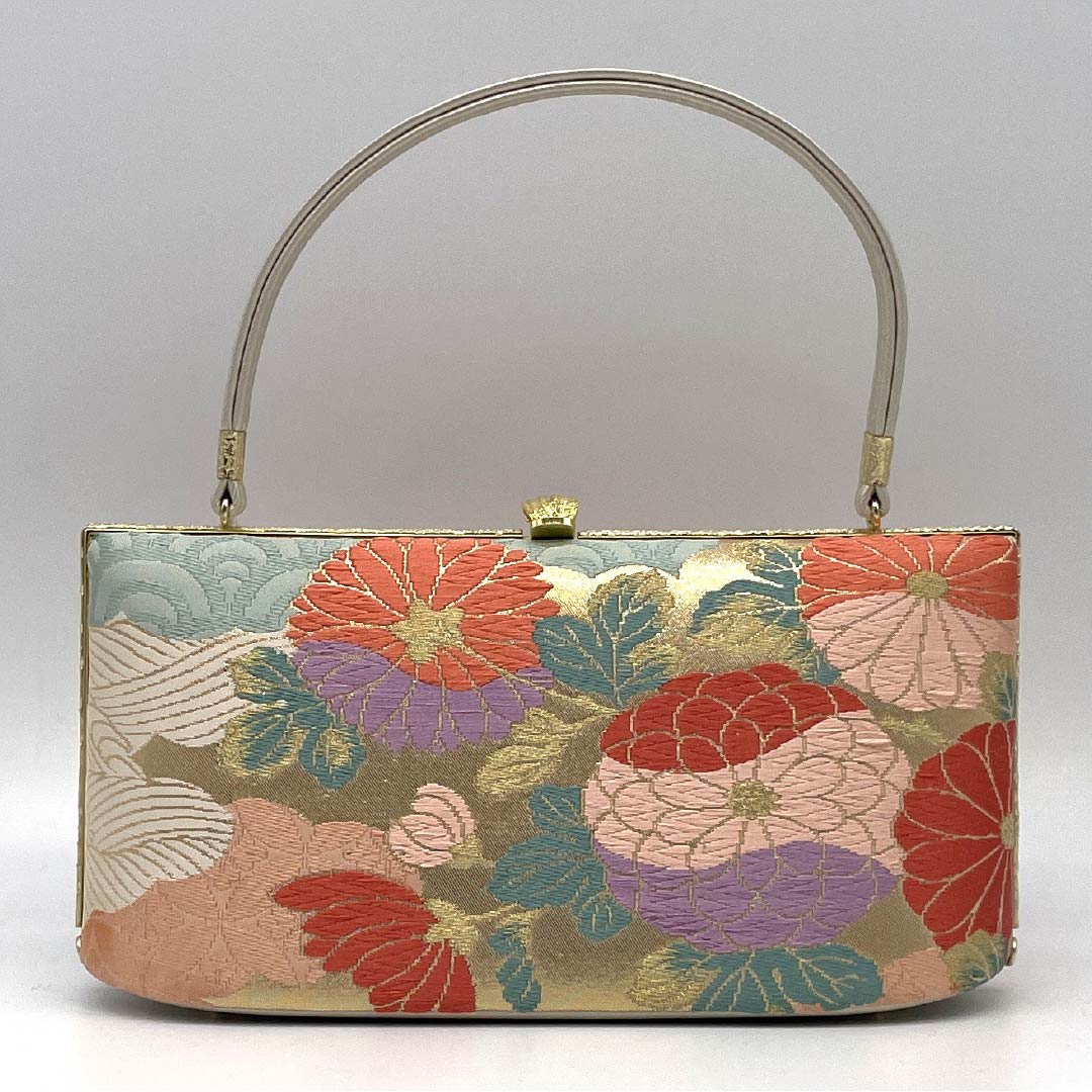 (新古品)草履バッグセット フォーマル Aランク 菊 帯地 Mサイズ 金系 1133000473321