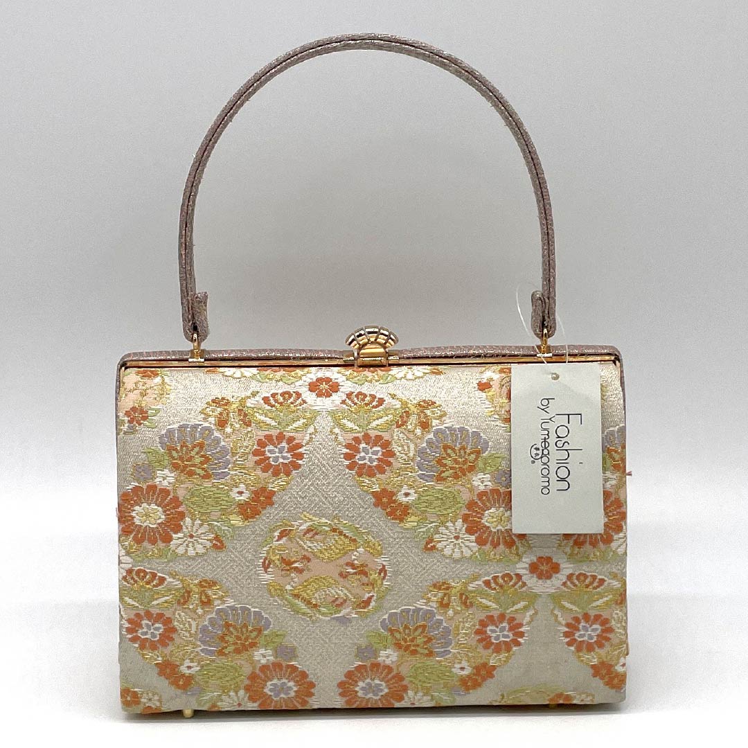 (新古品)草履バッグセット フォーマル NEWランク 菊 帯地 Mサイズ 銀系 1133000361322