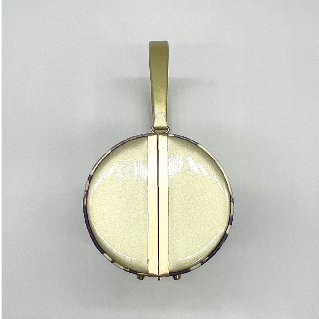 和装バック フォーマル 葡萄紫色(ぶどうむらさきいろ) 振袖用 桜 花柄 紫系 Sランク 113900011220