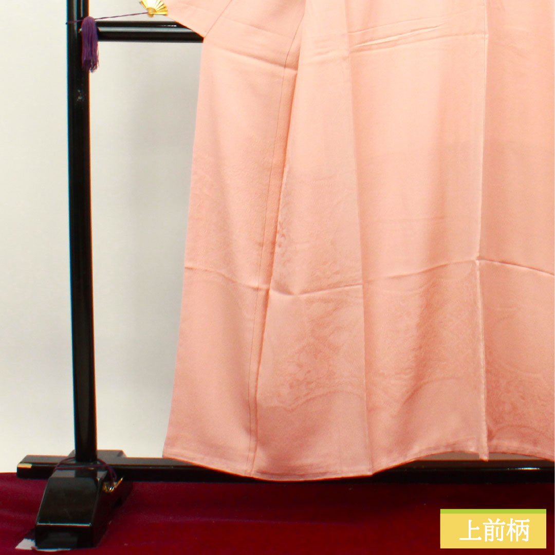 Plain color, pure silk, length 154.5cm, sleeve length 62.5cm, maiden color, Nakain Hanabishi pattern, basting thread included, unused, lined, S rank, pink, 1114001132213