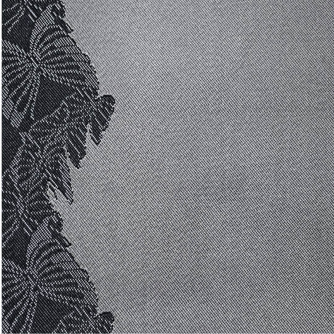 半幅帯 ポリエステル 帯丈358cm 素鼠色(すねずいろ) 蝶 モノトーン グレー系 Sランク 1125001542322