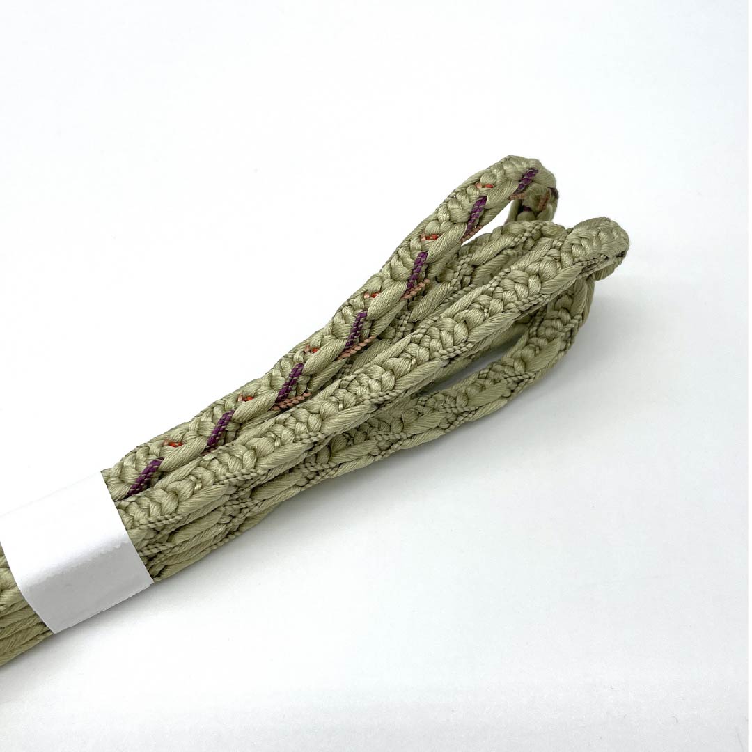 帯締め 正絹 Sランク 裏柳色(うらやなぎいろ) 長さ約162cm 幅約1cm カジュアル 緑系 1135005902319