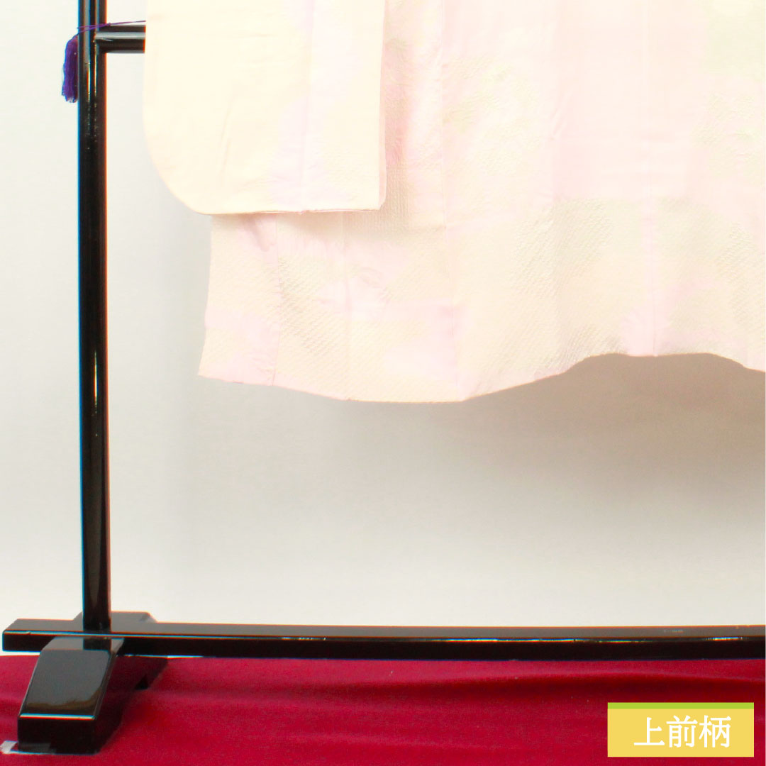 長襦袢 正絹 身丈125cm 裄丈65cm 袷 淡紅色(たんこうしょく) ボカシ染 振袖用 部分絞り Bランク ピンク系 1129000714313