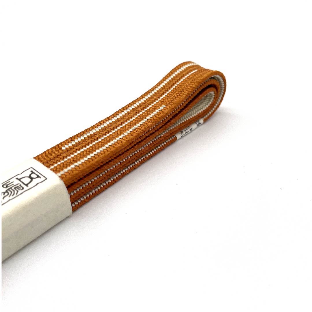 (新古品) 帯締め 正絹 四分紐 濃朽葉色(こいくちばいろ) 五嶋紐 江戸組紐 新古品 長さ約165cm 幅約1.7cm カジュアル Sランク 橙系 1135002972326