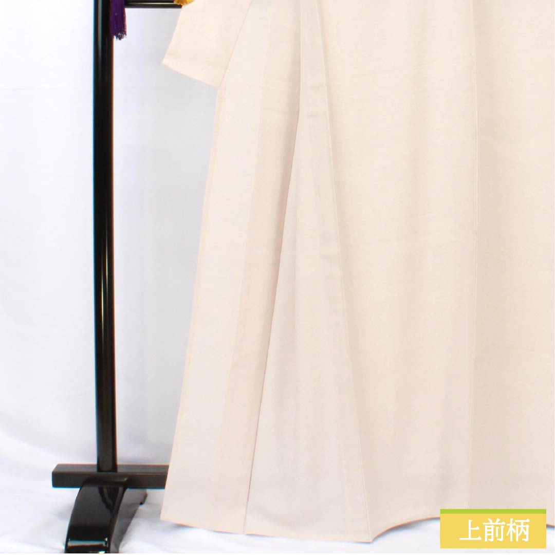 小紋 正絹 身丈164.5cm 裄丈68cm 単衣 白茶色(しらちゃいろ) 丹後ちりめん 極型江戸小紋 染師光擴 彫師双光 Sランク ベージュ系 1115004982425