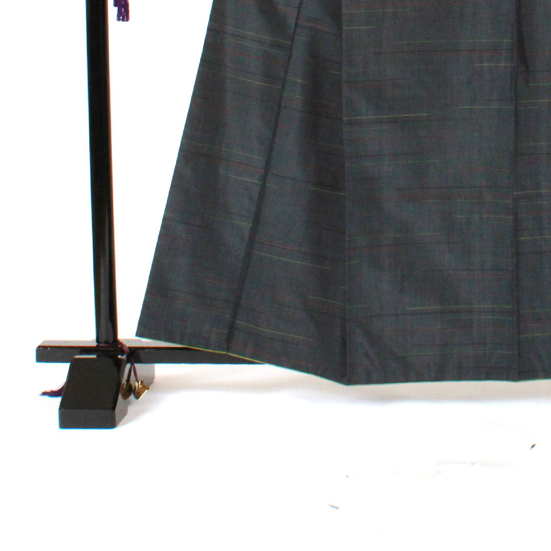 大島紬 身丈160cm 幾何学模様 正絹 Aランク 袷 紺系 1116001383418