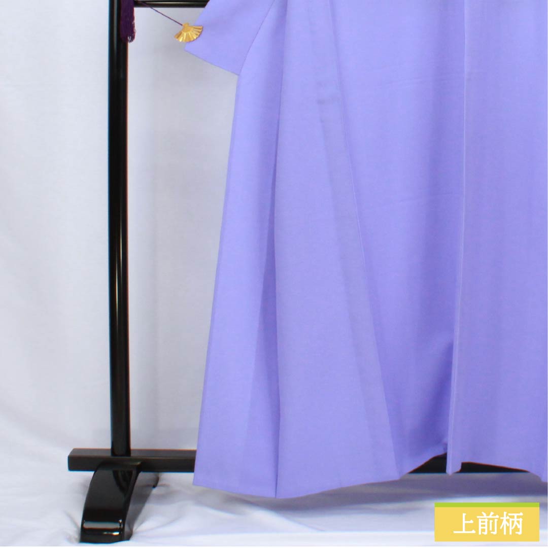 Solid-colored polyester kimono, length 158cm, sleeve length 66cm, gentian-colored (rindou-iro), washable, single-layer, S rank, purple, product number 1114002192320