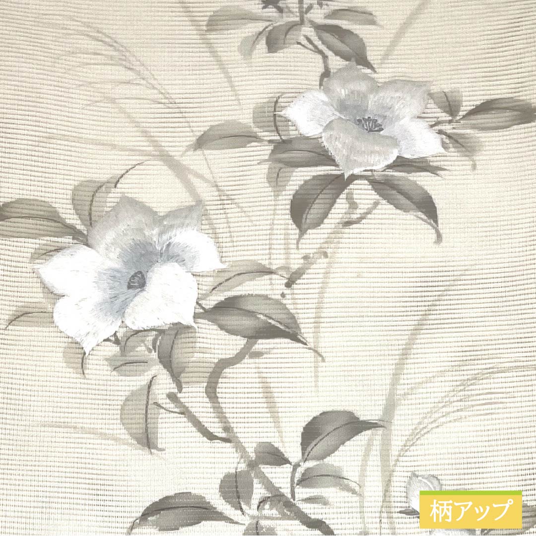 袋帯 正絹 沙羅双樹 夏帯 作家物 蘇州刺繡 帯丈422cm Sランク ポイント柄 セミフォーマル クリーム系 1123014642315