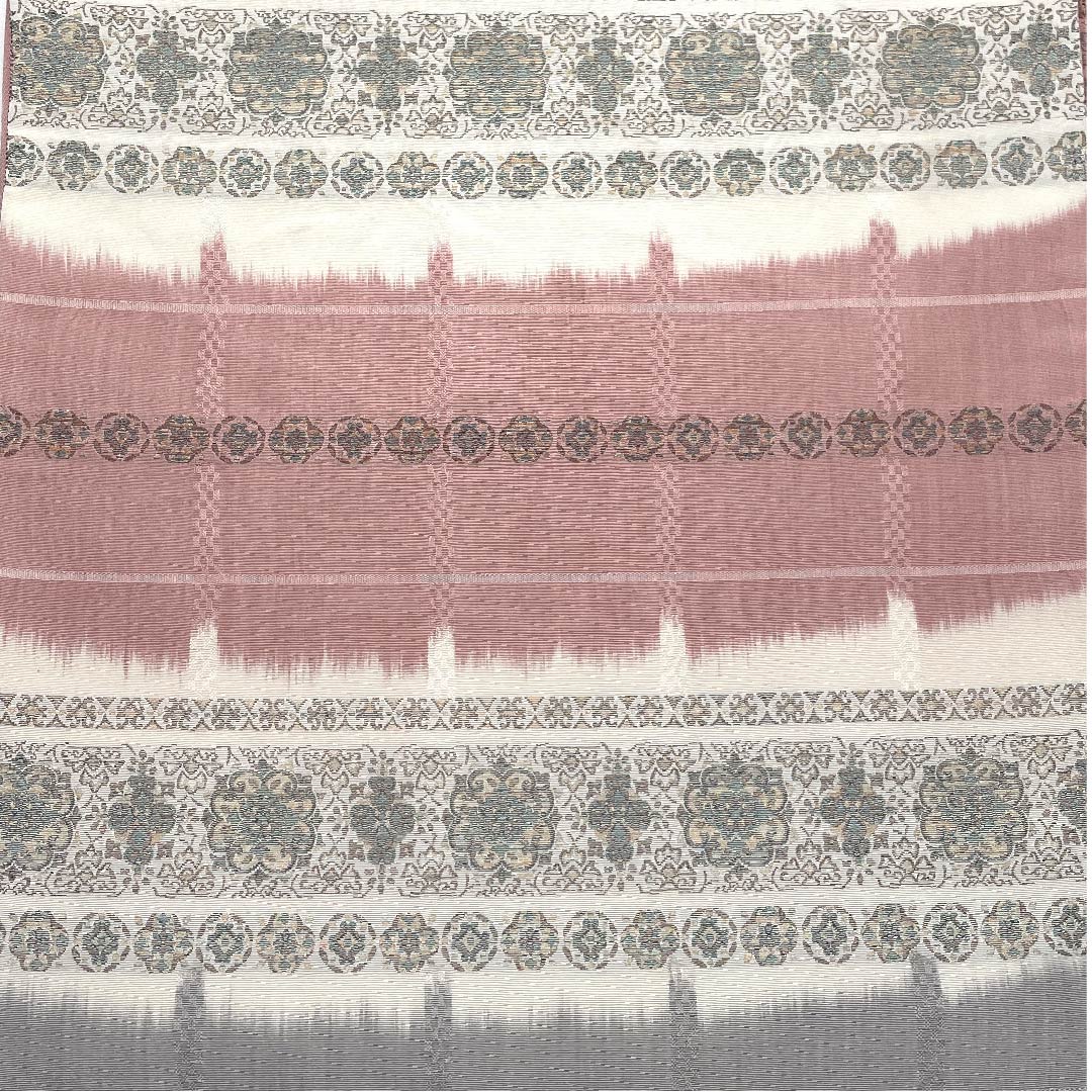 袋帯 横段 花柄 帯丈415cm 正絹 Aランク 全通 カジュアル グラデーション系 1123006893399