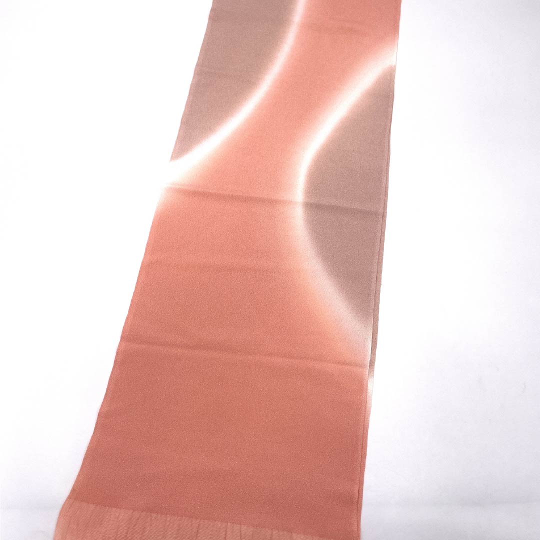 Obiage Silk A Rank Semi-formal Coral Pink Abstract Pattern Length approx. 174cm Width approx. 28.5cm Pink 1136003103913