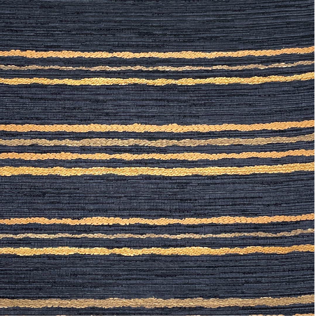 袋帯 黒色 横段 帯丈446cm 正絹 Sランク 六通 カジュアル 黒系 1123007802310